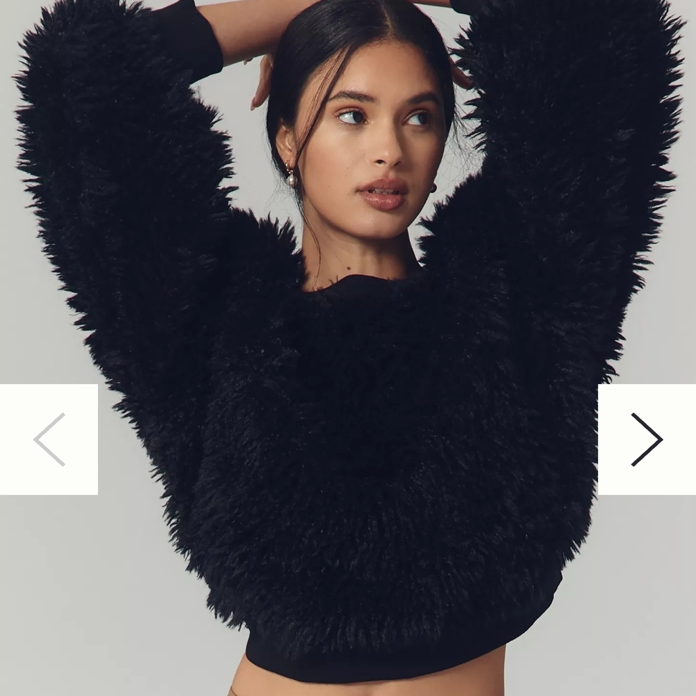 Daily Practice Black Faux Fur Jacket - Black